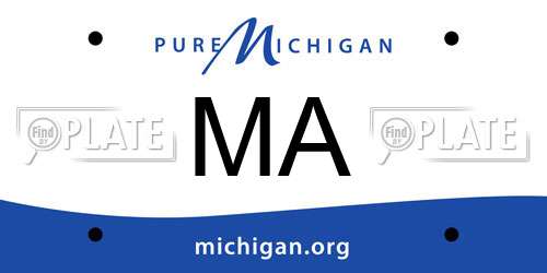 MA Michigan License Plate