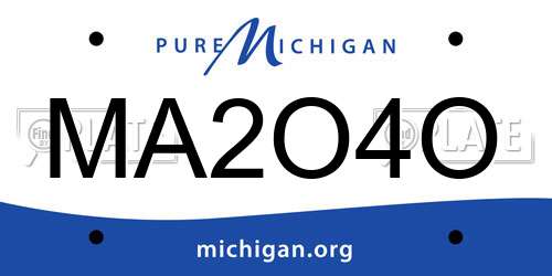 MA2O4O Michigan License Plate