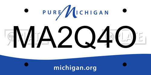 MA2Q4O Michigan License Plate