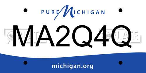 MA2Q4Q Michigan License Plate