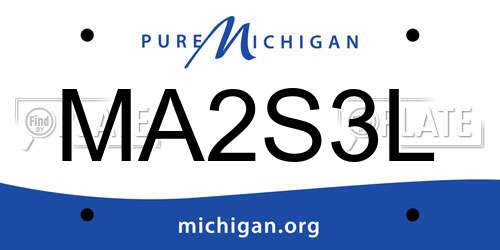 MA2S3L Michigan License Plate