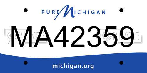 MA42359 Michigan License Plate