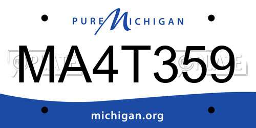 MA4T359 Michigan License Plate