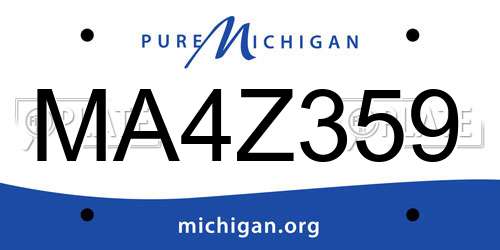 MA4Z359 Michigan License Plate