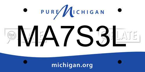 MA7S3L Michigan License Plate