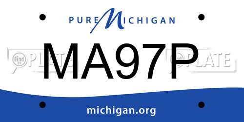 MA97P Michigan License Plate