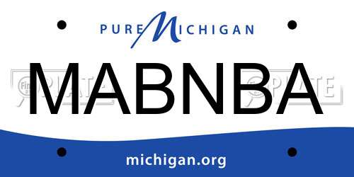 MABNBA Michigan License Plate