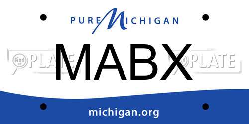 MABX Michigan License Plate