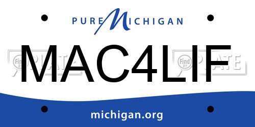 MAC4LIF Michigan License Plate