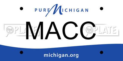 MACC Michigan License Plate