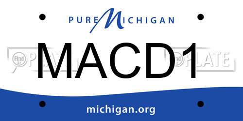MACD1 Michigan License Plate