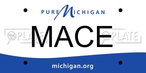 MACE Michigan License Plate