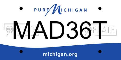 MAD36T Michigan License Plate