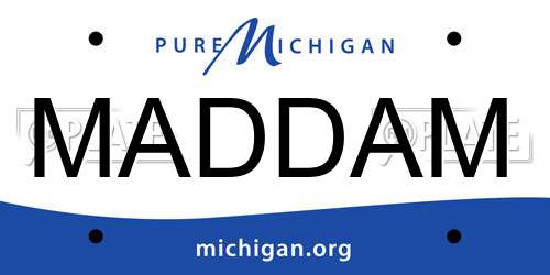 MADDAM Michigan License Plate