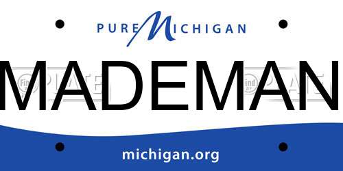 MADEMAN Michigan License Plate