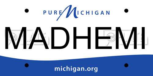 MADHEMI Michigan License Plate