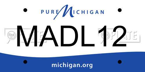 MADL12 Michigan License Plate