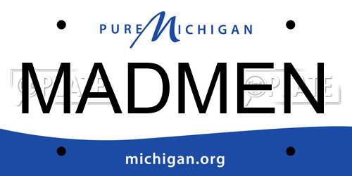 MADMEN Michigan License Plate
