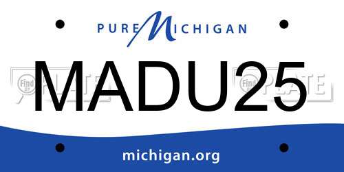 MADU25 Michigan License Plate