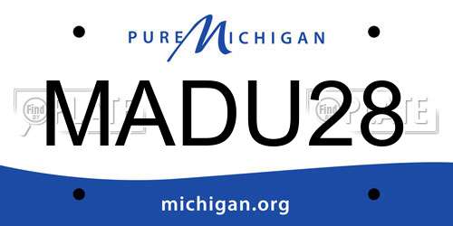 MADU28 Michigan License Plate
