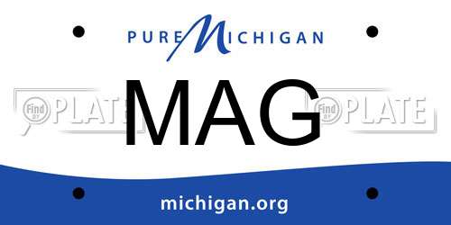 MAG Michigan License Plate