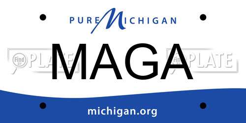 MAGA Michigan License Plate