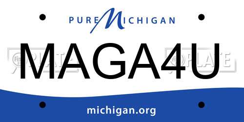 MAGA4U Michigan License Plate