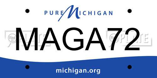 MAGA72 Michigan License Plate