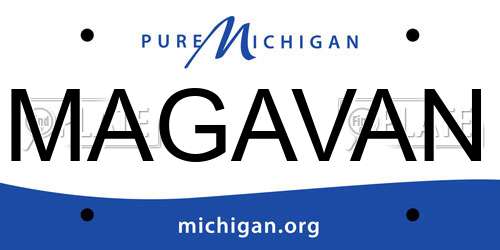 MAGAVAN Michigan License Plate