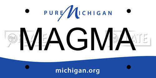 MAGMA Michigan License Plate