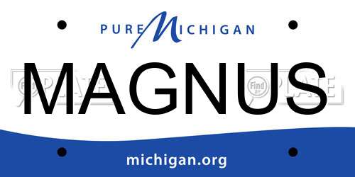 MAGNUS Michigan License Plate