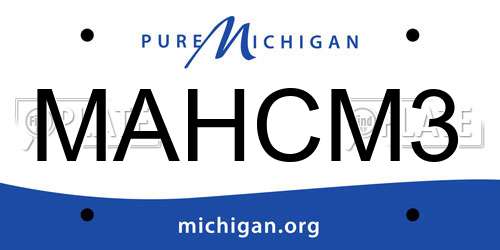 MAHCM3 Michigan License Plate