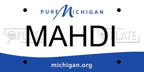 MAHDI Michigan License Plate