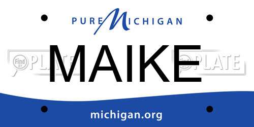 MAIKE Michigan License Plate
