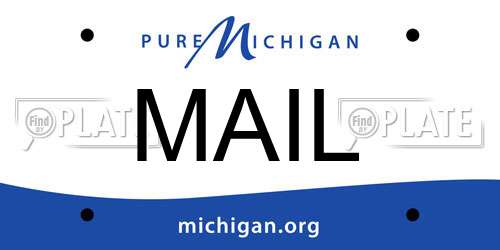 MAIL Michigan License Plate