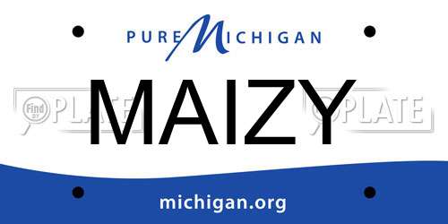 MAIZY Michigan License Plate