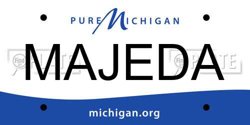 MAJEDA Michigan License Plate