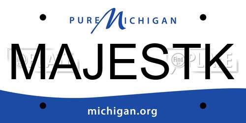 MAJESTK Michigan License Plate