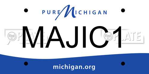 MAJIC1 Michigan License Plate