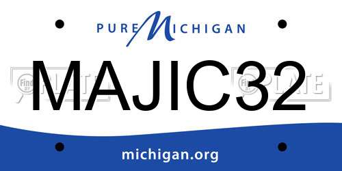 MAJIC32 Michigan License Plate