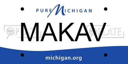 MAKAV Michigan License Plate