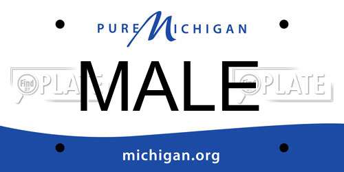 MALE Michigan License Plate