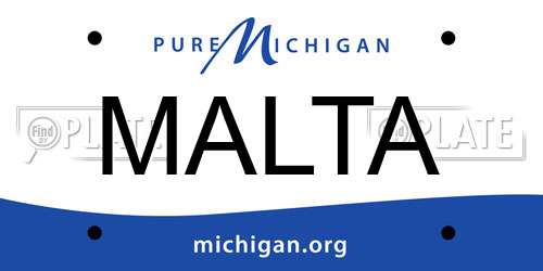 MALTA Michigan License Plate