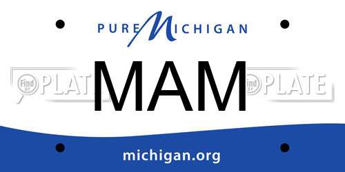 MAM Michigan License Plate