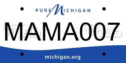 MAMA007 Michigan License Plate