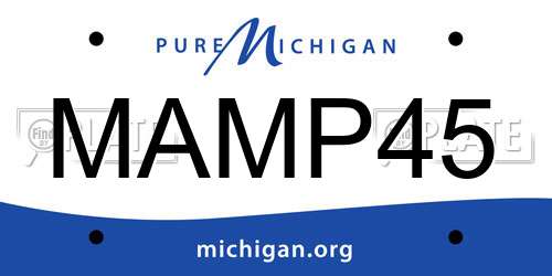 MAMP45 Michigan License Plate