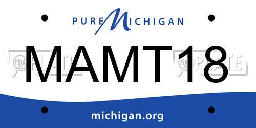 MAMT18 Michigan License Plate