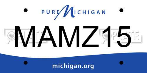 MAMZ15 Michigan License Plate