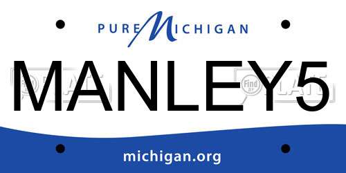 MANLEY5 Michigan License Plate