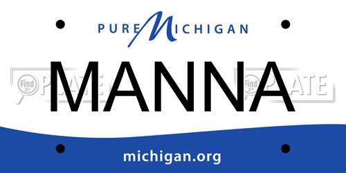 MANNA Michigan License Plate